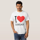 T-shirt J'aime coréen (Devant entier)