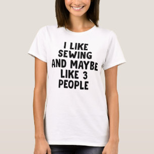 T-shirt J'Aime Coudre Et Peut-Être 3 Personnes