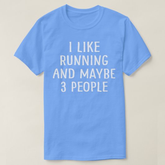 T-shirt J'Aime Courir Et Peut-Être 3 Personnes (Design devant)