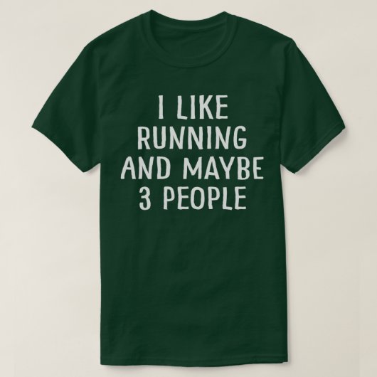 T-shirt J'Aime Courir Et Peut-Être 3 Personnes (2) (Design devant)