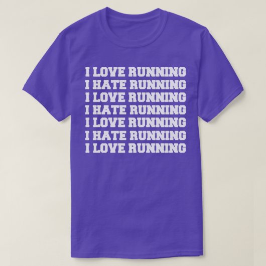 T-shirt J'Aime Courir Je Déteste Courir (Design devant)