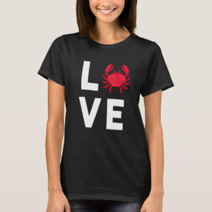 T-shirt J'Aime Crabes Cute Crab Lover Crustacean Fruits De
