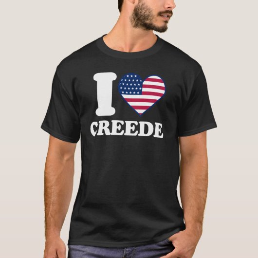 T-shirt J'aime Creede I heart Creede (Devant)