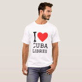 T-shirt J'aime cuba libres (Devant entier)