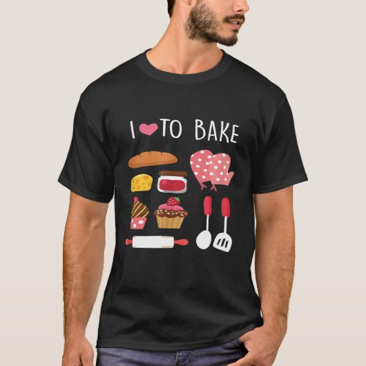 T-shirt J'Aime Cuire Funny Baker Baking Pâtisserie Cadeau (Devant)
