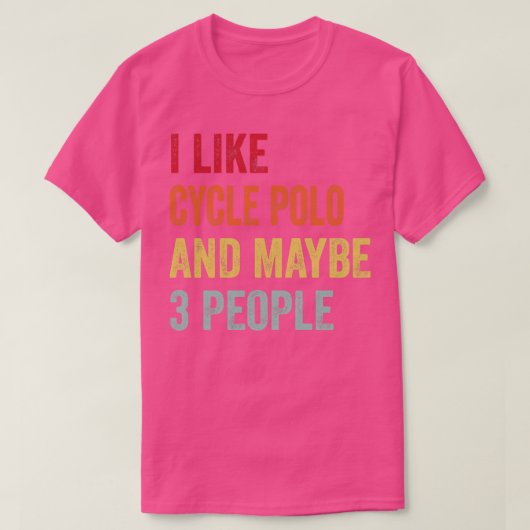 T-shirt J'Aime Cycle Polo Peut-Être 3 Personnes (Design devant)