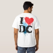T-shirt J'aime DC - Peinture (Dos entier)
