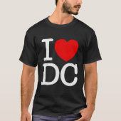 T-shirt J'Aime Dc Washington Distressed I He Dc (Devant)