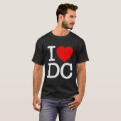 T-shirt J'Aime Dc Washington Distressed I He Dc (Devant entier)