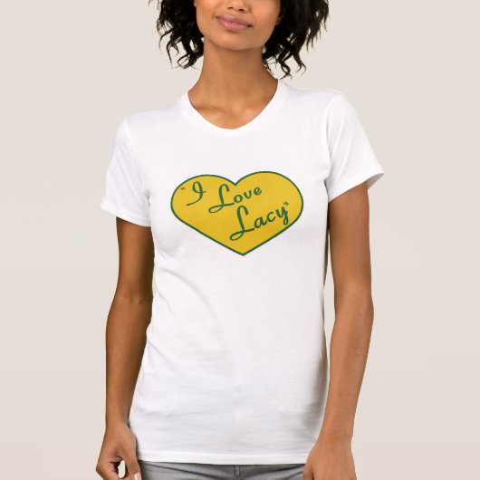 T-shirt J'aime de dentelle (Devant)