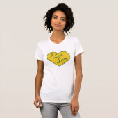 T-shirt J'aime de dentelle (Devant entier)