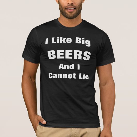 T-shirt J'aime de grandes bières (Devant)