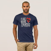 T-shirt J'aime de GRANDS camions (Devant entier)