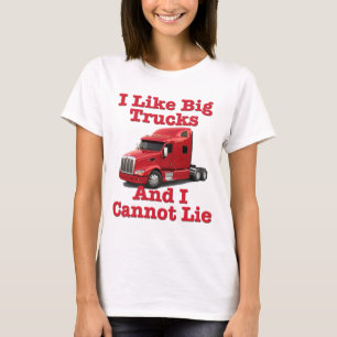 T-shirt J'aime de grands camions et je ne peux pas me