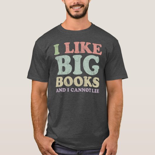 T-shirt J'aime de grands livres et je ne peux pas me (Devant)