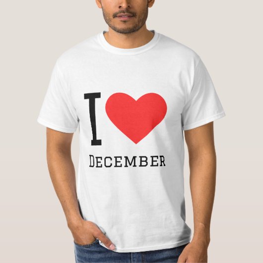 T-shirt J'aime Décembre (Devant)