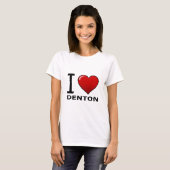 T-SHIRT J'AIME DENTON, TX - LE TEXAS (Devant entier)