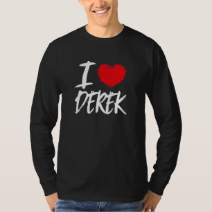 T-shirt J'Aime Derek Mari Fils Petit ami Papa Grand-fils L