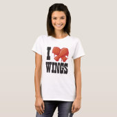 T-shirt J'aime des ailes de poulet (Devant entier)