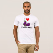 T-shirt J'aime des aubergines (Devant entier)