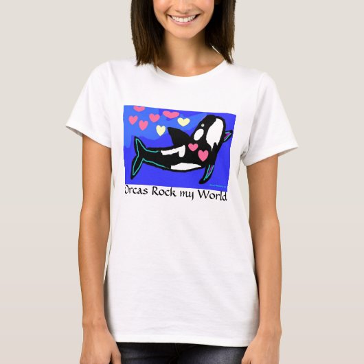 T-shirt J'aime des baleines d'orque (Devant)