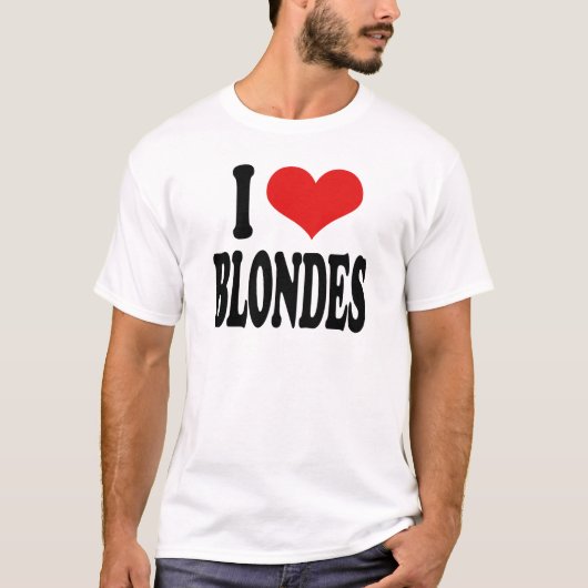 T-shirt J'aime des blondes (Devant)