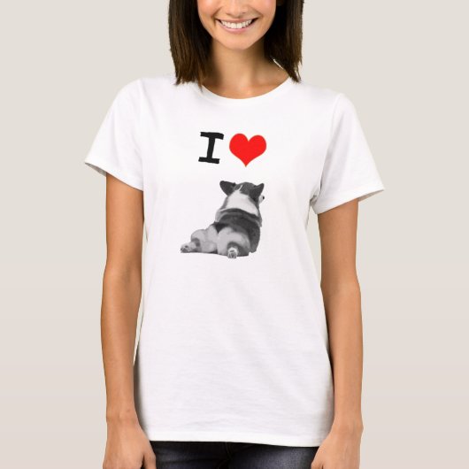 T-shirt J'aime des bouts de corgi (Devant)