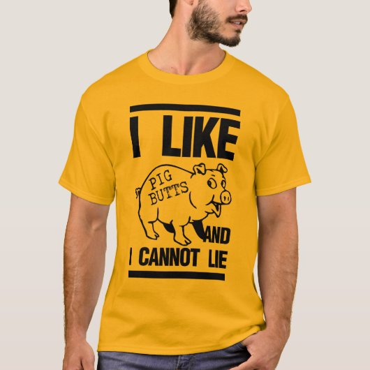 T-shirt j'aime des bouts de porc (Devant)