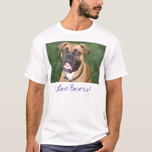 T-shirt J'aime des boxeurs ! (Devant)