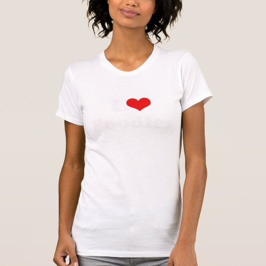 T-shirt J'aime des caniches (Devant)