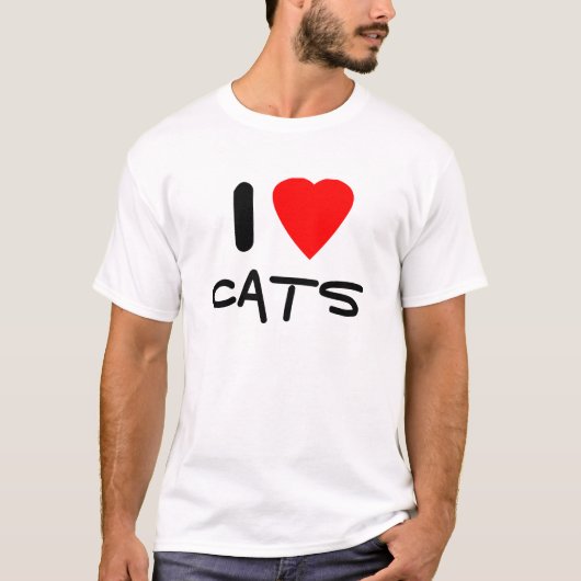 T-shirt J'aime des chats (Devant)