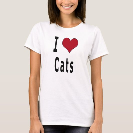 T-shirt J'aime des chats (Devant)