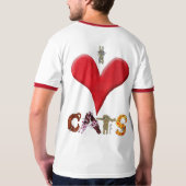 T-shirt J'aime des chats (Dos entier)