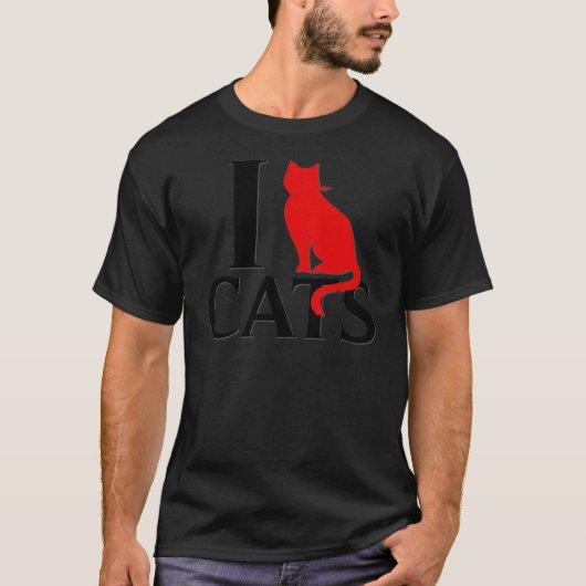 T-shirt J'aime des chats (Devant)