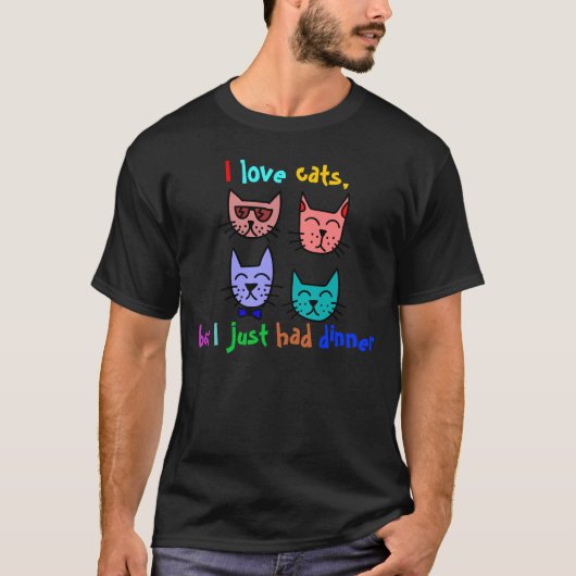 T-shirt J'aime des chats (Devant)
