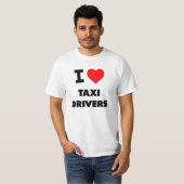 T-shirt J'aime des chauffeurs de taxi (Devant entier)
