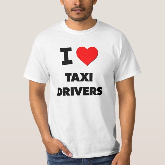 T-shirt J'aime des chauffeurs de taxi (Devant)