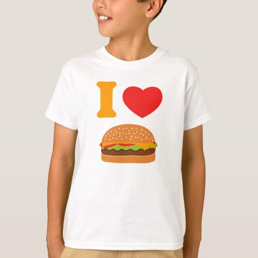 T-shirt J'aime des cheeseburgers (Devant)