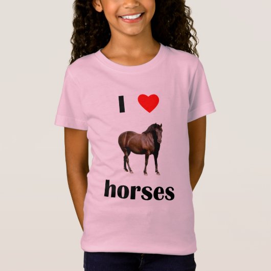 T-Shirt J'aime des chevaux (Devant)