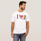 T-shirt J'aime des crayons (Devant entier)