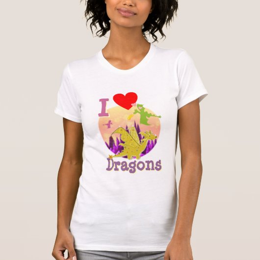 T-shirt J'aime des dragons (Devant)