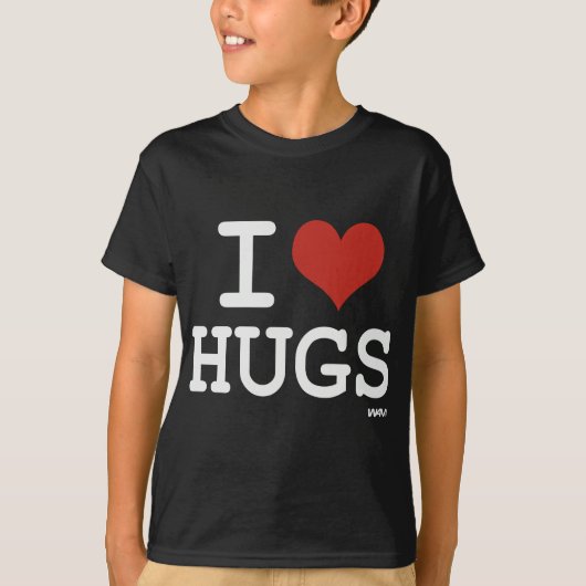 T-shirt J'aime des étreintes (Devant)
