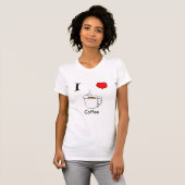 T-shirt J'aime des femmes de café (Devant entier)