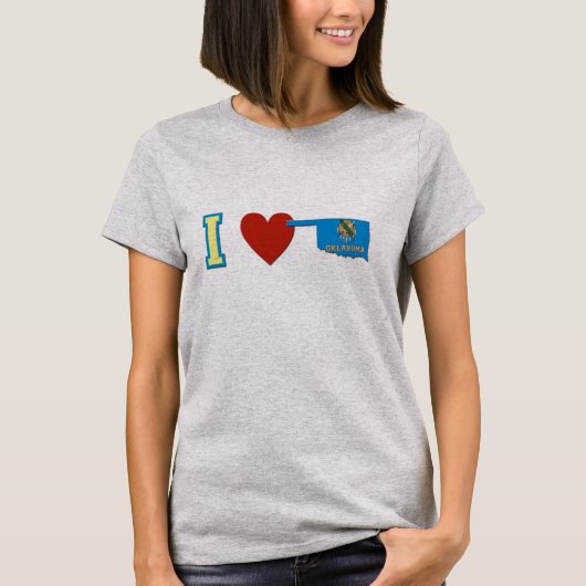 T-shirt J'aime des femmes de l'Oklahoma (Devant)