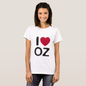 T-shirt J'aime des femmes d'once (Devant entier)