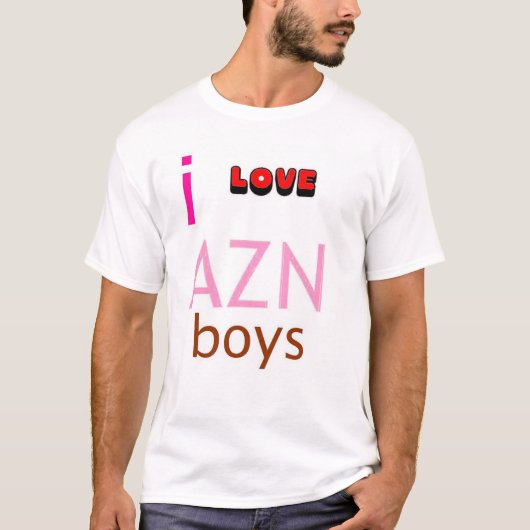 T-shirt J'aime des garçons d'azn (Devant)