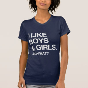 T-SHIRT J'AIME DES GARÇONS ET DES FILLES AINSI CE QUI