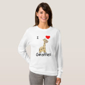 T-shirt J'aime des girafes (2) (Devant entier)