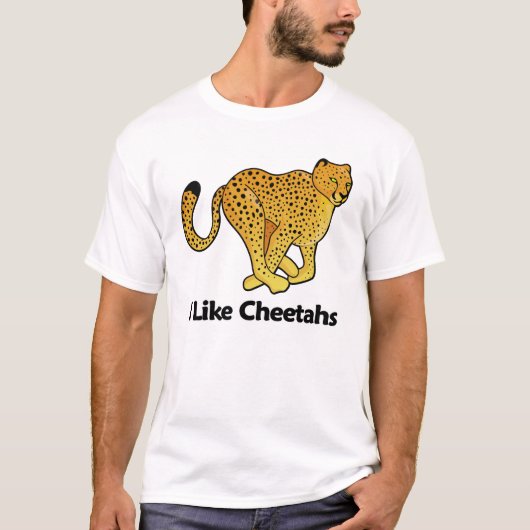 T-shirt J'aime des guépards (Devant)