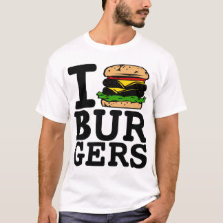 T-SHIRT J'AIME DES HAMBURGERS